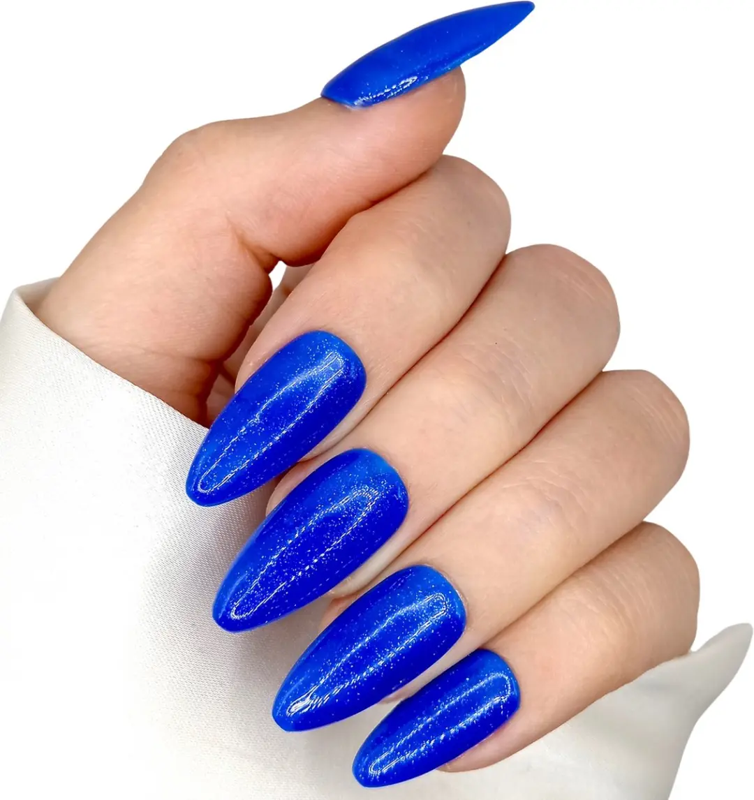 SD Press on Nails B-214 Plaknagels Blauw