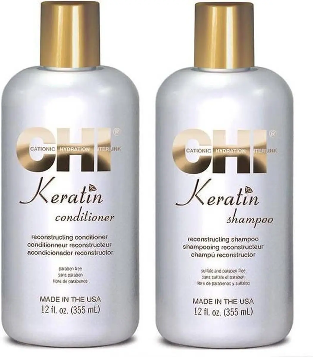 Chi Natural Life Keratin Shampoo & Conditioner 2x355ml