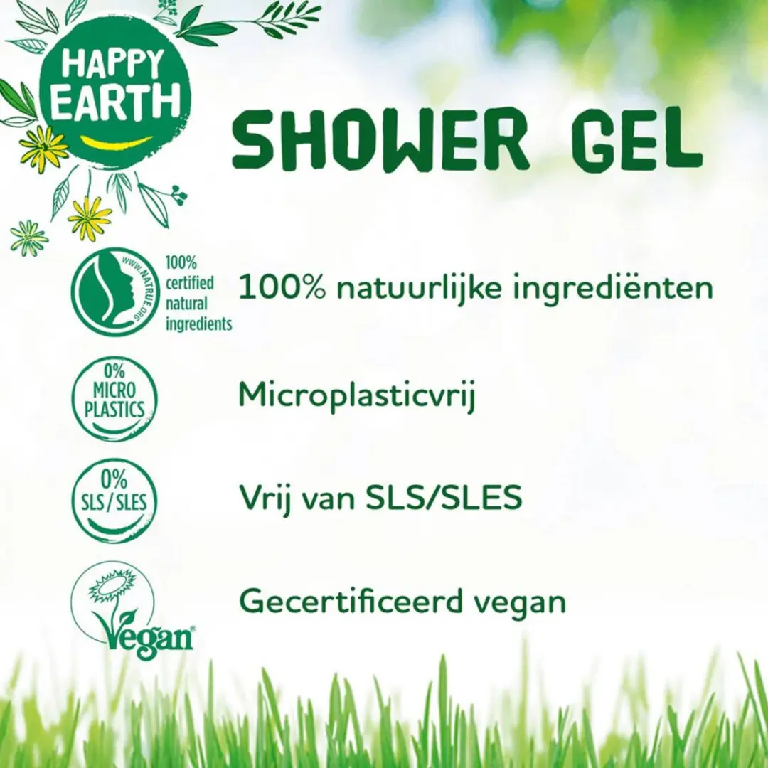 Happy Earth Douchegel Lemon Sandelwood 300ml