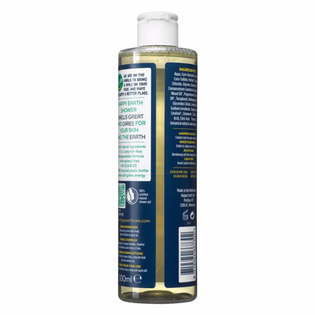 Happy Earth Douchegel Lemon Sandelwood 300ml