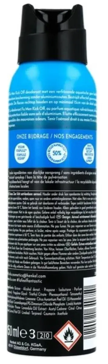 Fa Men Kick-Off Deodorant & Bodyspray 2in1 - 20 Stuks
