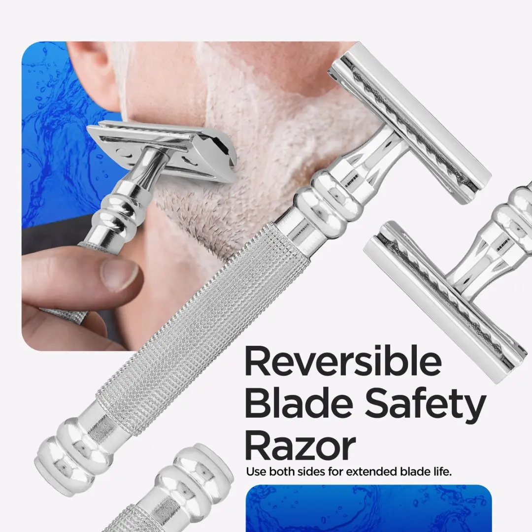 Haryali London Double Edge Safety Razor - Roestvrijstaal - Silver
