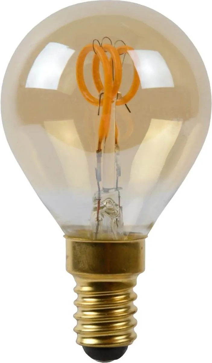 Lucide P45 LED Filamentlamp E14 3W 2200K - Amber