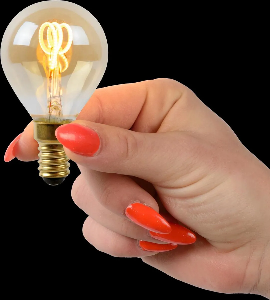 Lucide P45 LED Filamentlamp E14 3W 2200K - Amber