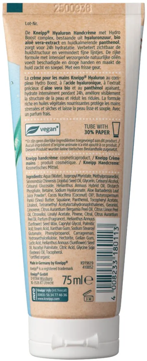 Kneipp Hyaluron Handcrème - 8x75ml