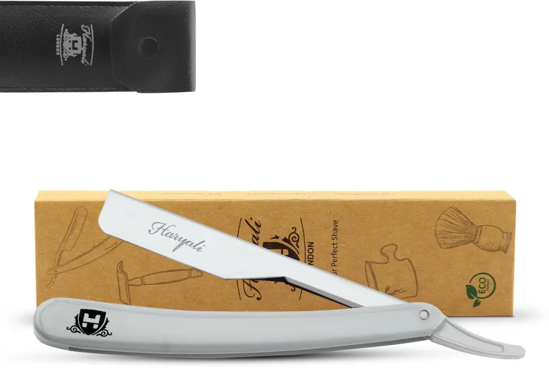 Haryali London Cut Throat Scheermes Grijs