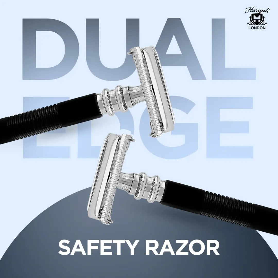 Haryali London Butterfly Safety Razor - Zwart