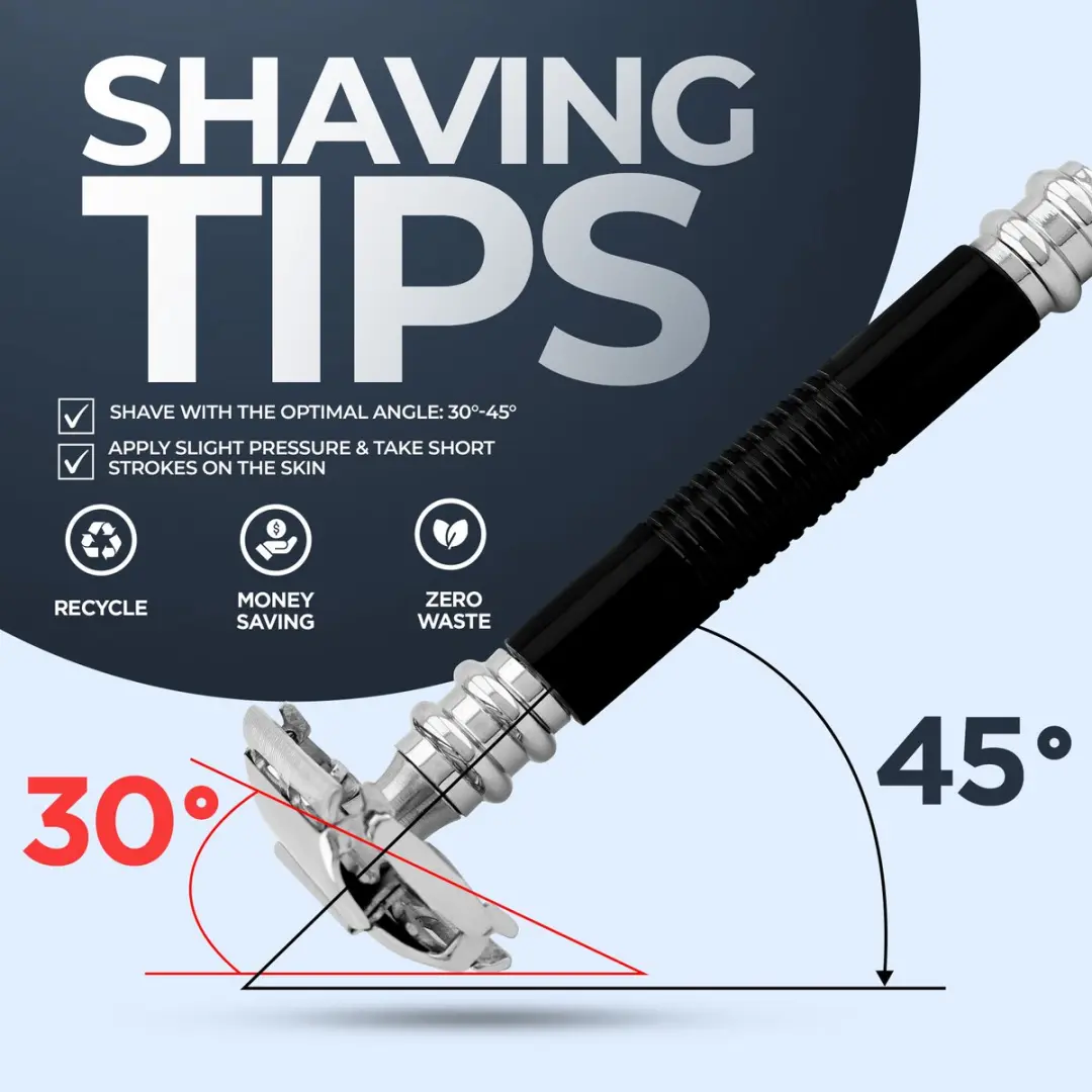 Haryali London Butterfly Safety Razor - Zwart - afbeelding 6 van 6