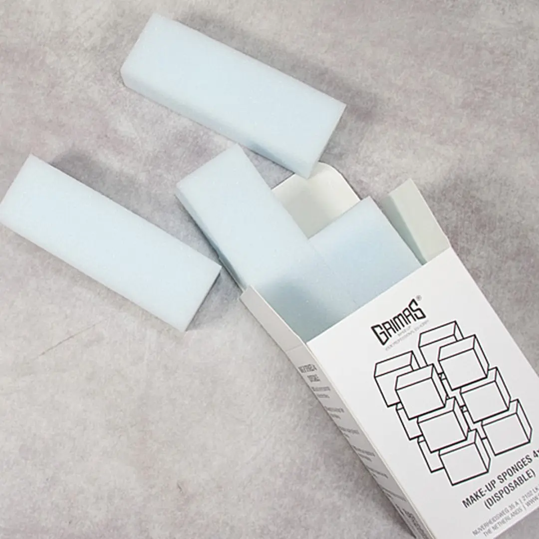 Grimas Disposable Spons Vierkant - 12 Stuks - Wit