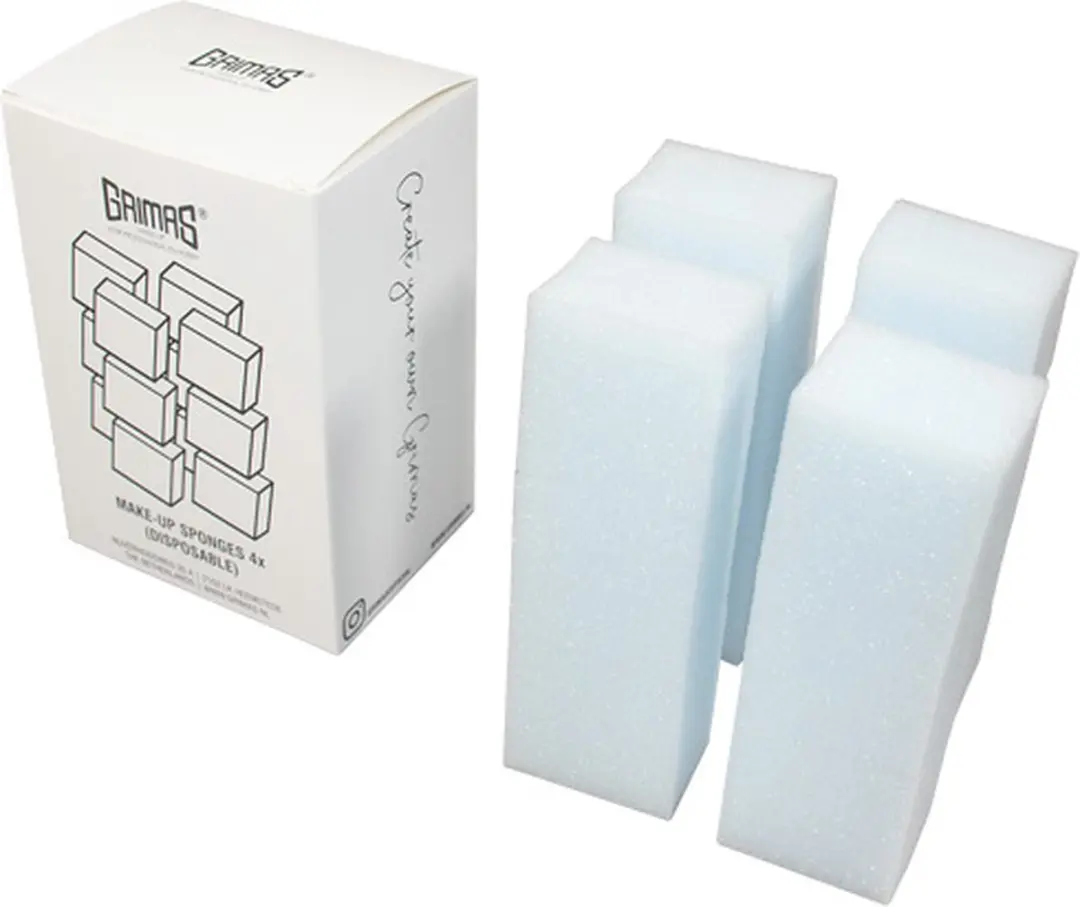 Grimas Disposable Spons Vierkant - 12 Stuks - Wit