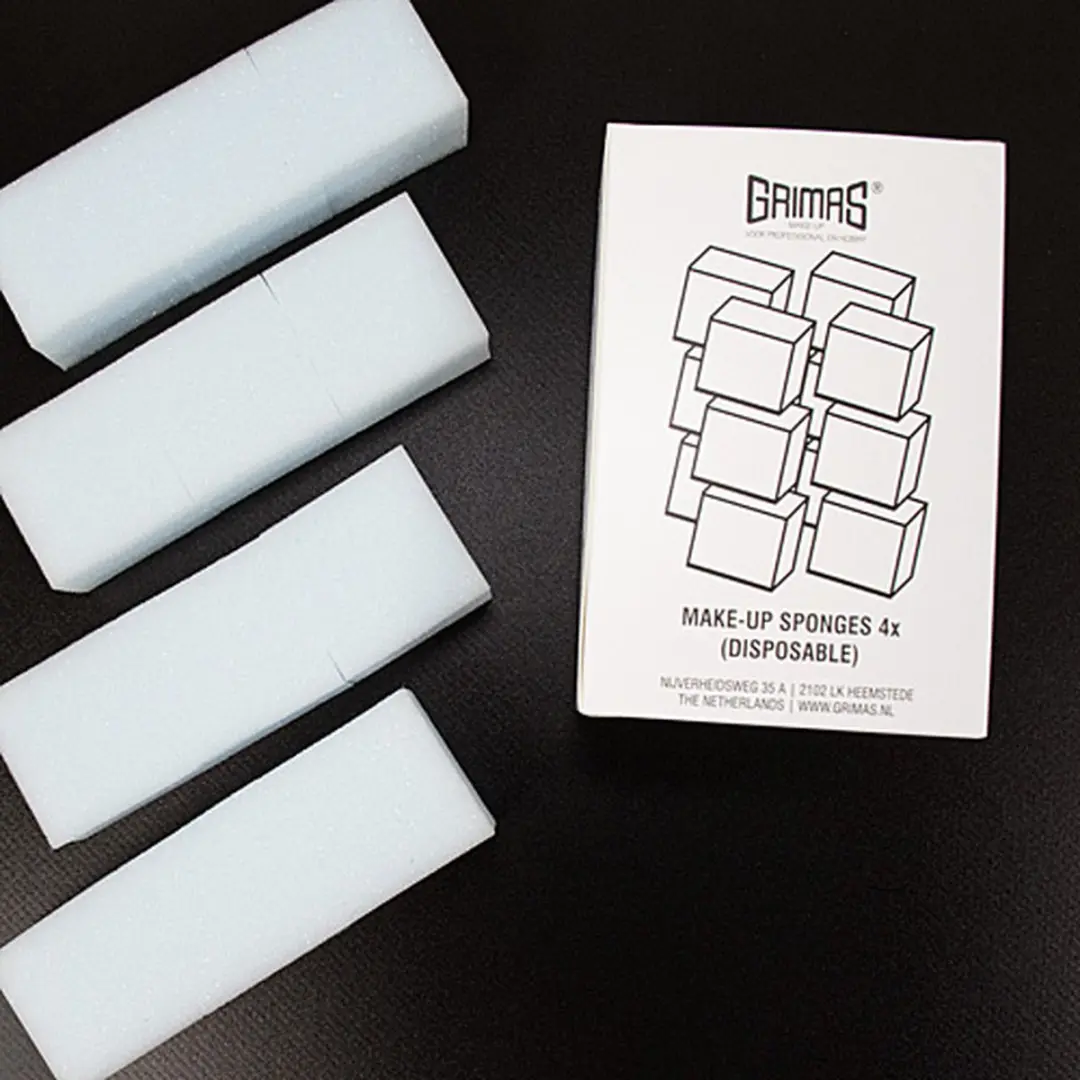 Grimas Disposable Spons Vierkant - 12 Stuks - Wit
