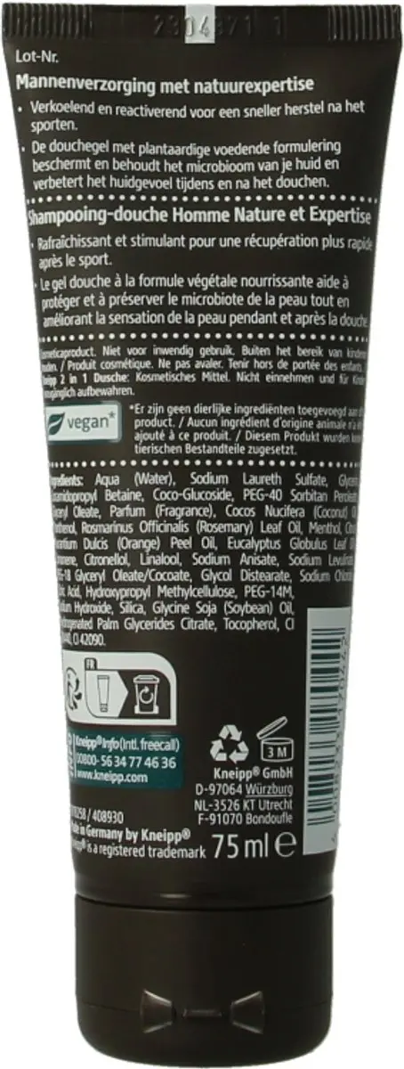 Kneipp Douche Men 2-in-1 Sport Mini 75ml