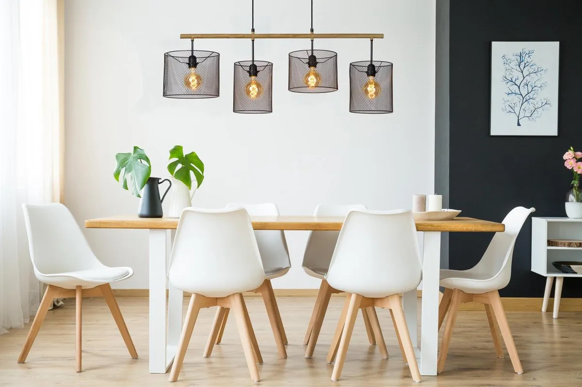 Lucide BASKETT - Hanglamp - 4xE27 - Zwart