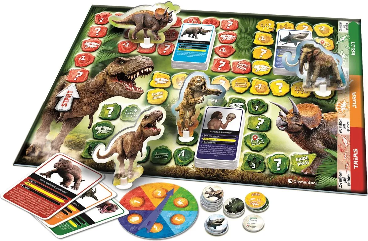 Clementoni Dinosauriërs en Prehistorie Bordspel 56202 - Multikleur