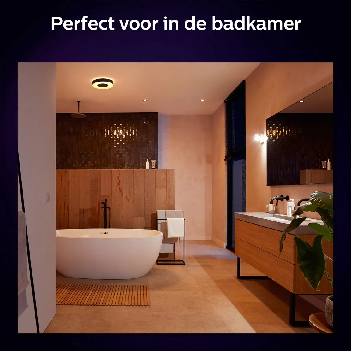 Philips Hue Xamento Badkamerplafondlamp 38cm - Zwart