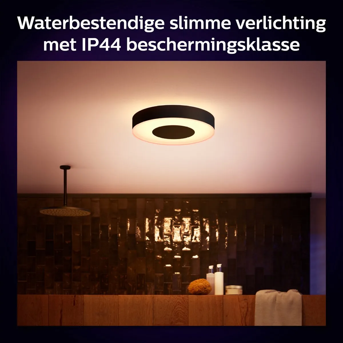 Philips Hue Xamento Badkamerplafondlamp 38cm - Zwart