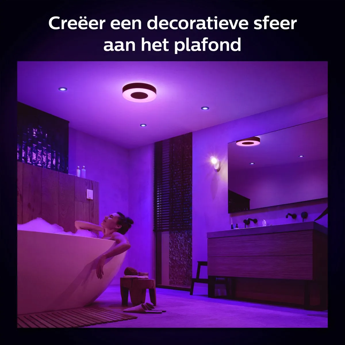Philips Hue Xamento Badkamerplafondlamp 38cm - Zwart