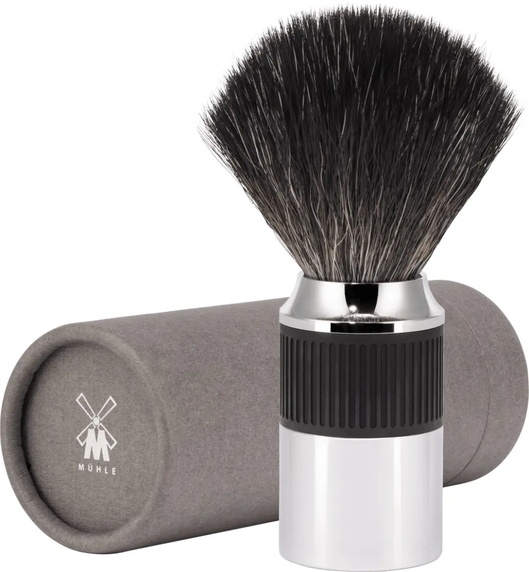 Mühle NEO Scheerkwast - Zwart Fibre - Chroom/Zwart