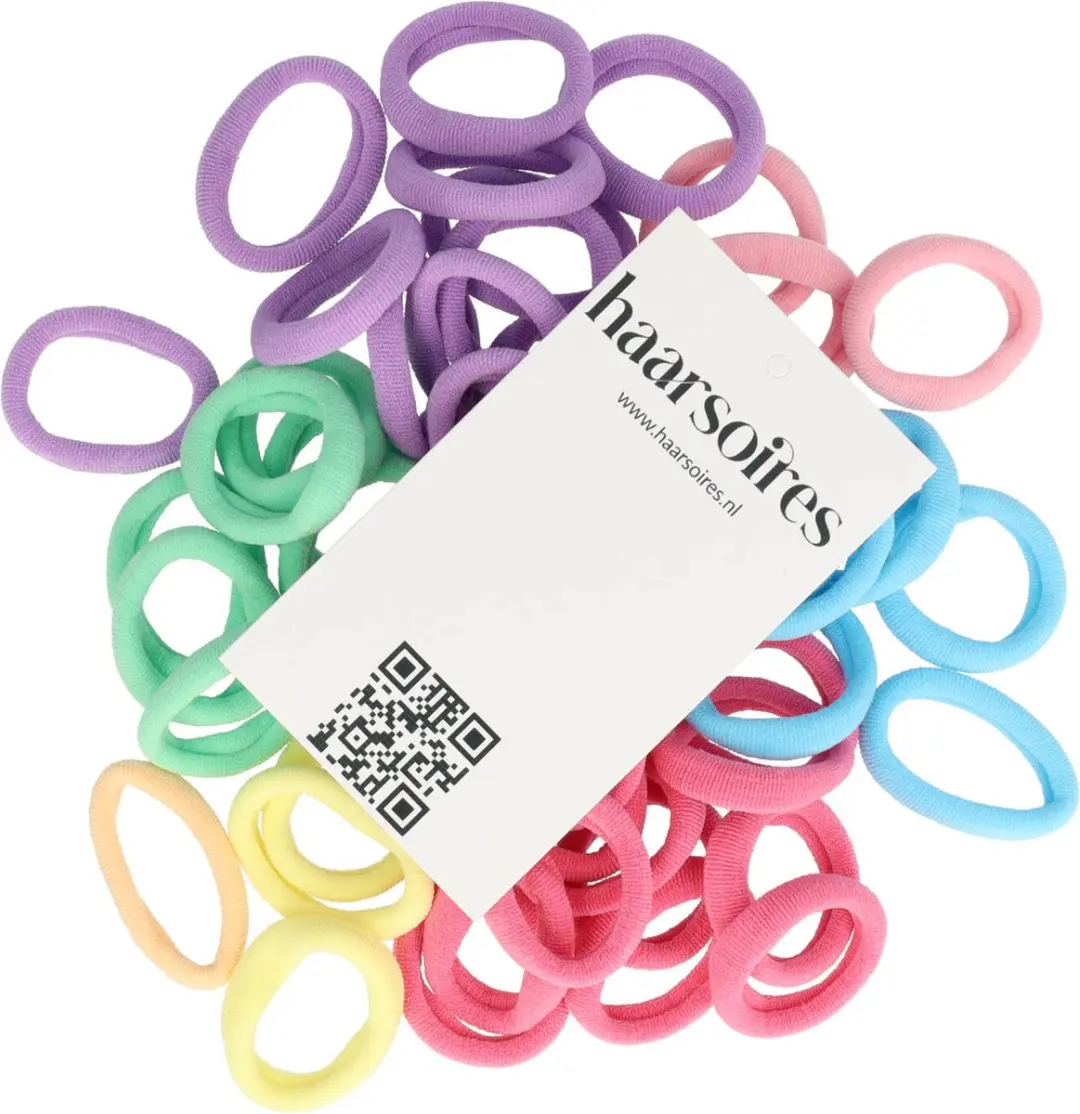 Haarsoires Haarelastiekjes Mini 3,5cm - Multicolor - 50 Stuks
