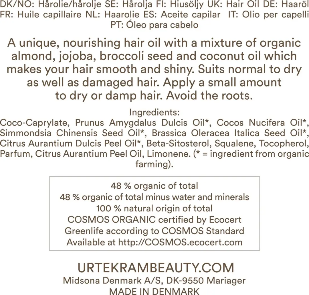 Urtekram Kokos Haarolie 100ml