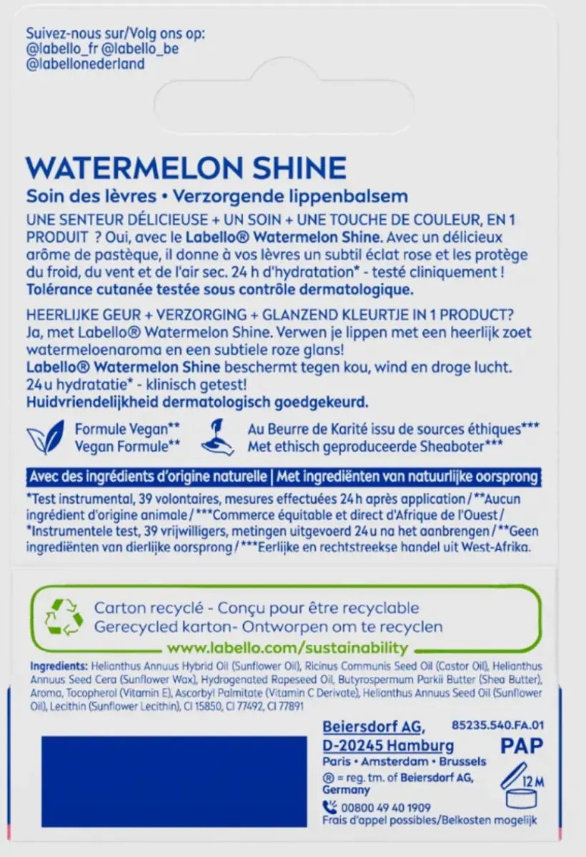Labello Watermelon Shine Lippenbalsem 5.5ml