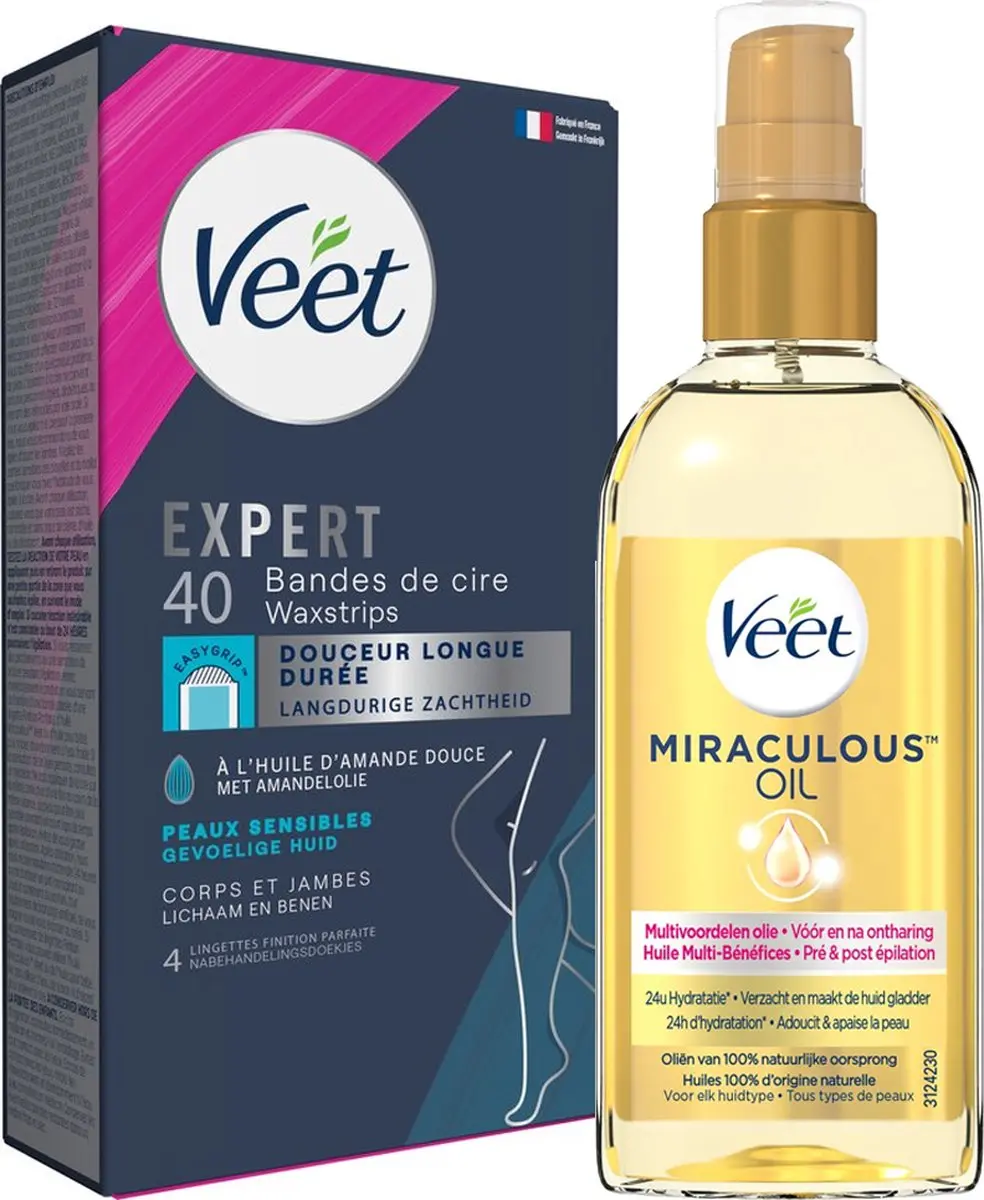 Veet Miraculous Oil Ontharingsstrips Gevoelige Huid