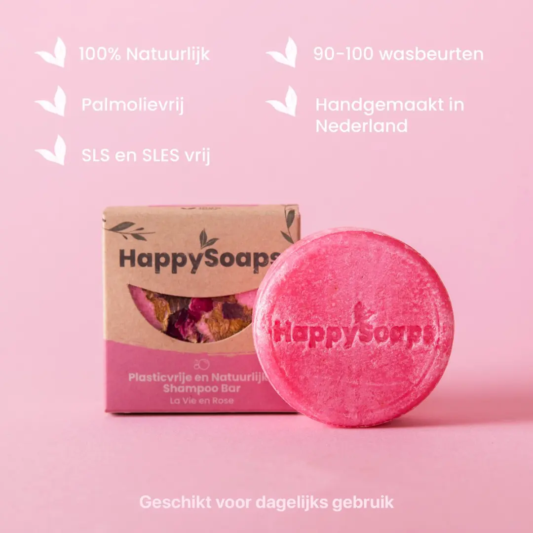 HappySoaps Shampoo Bar La Vie en Rose - 70g