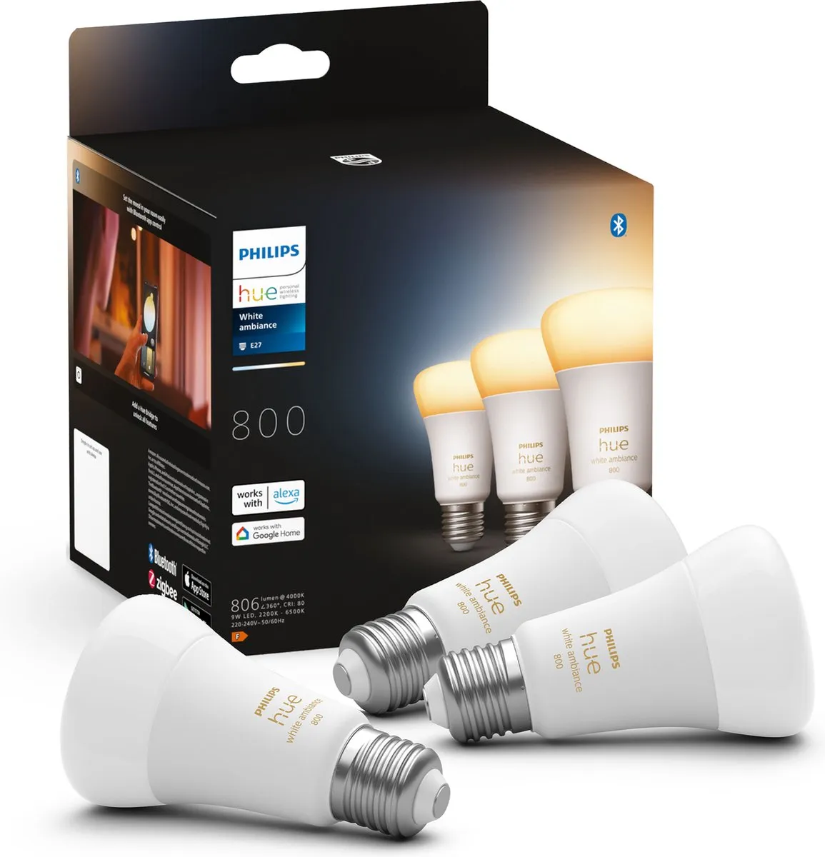 Philips Hue White Ambiance E27 9W 800lm