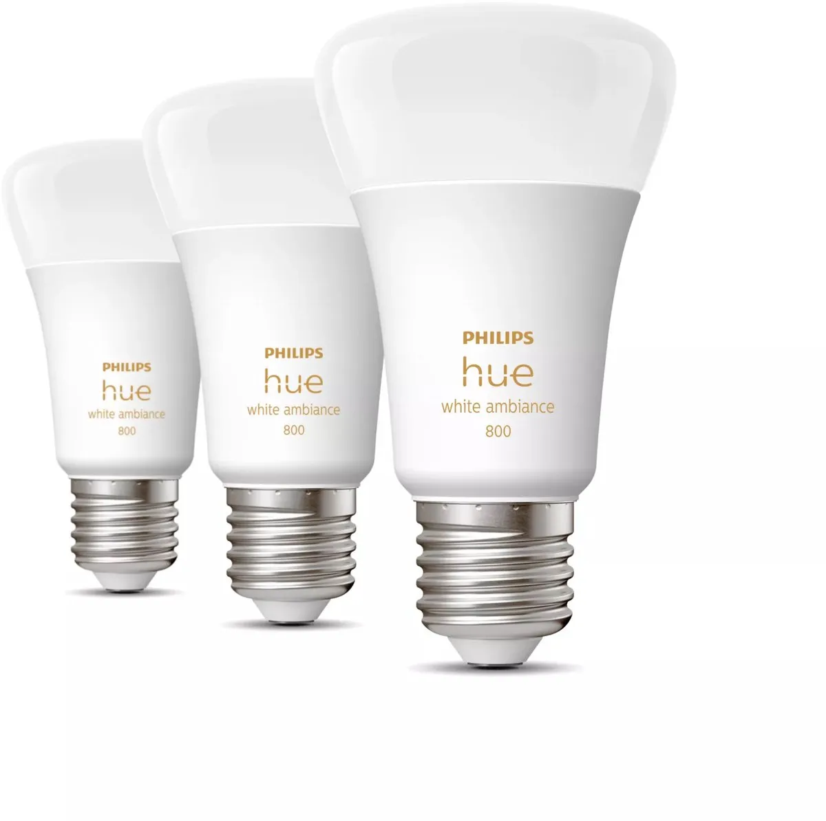 Philips Hue White Ambiance E27 9W 800lm - 3 Stuks