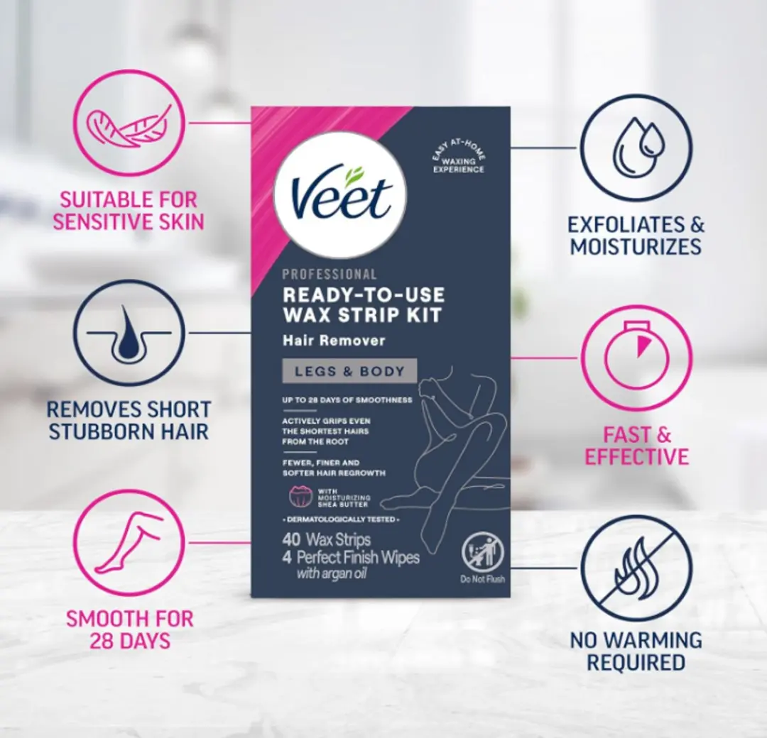 Veet Waxstrips Bikini & Intiem 44 Stuks - Met Shea Butter