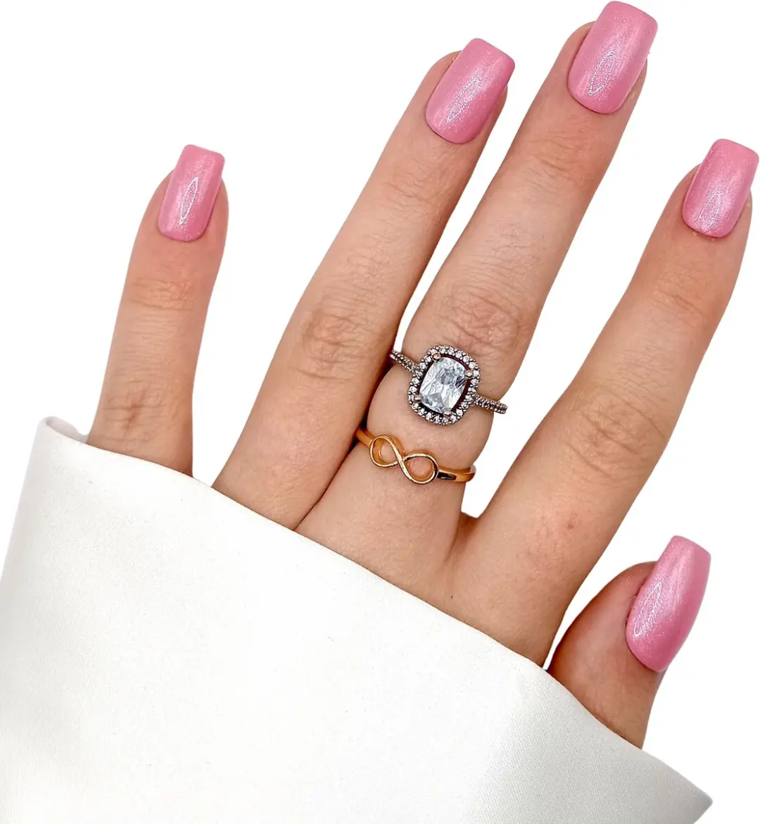 SD Press on Nails B-228 Plaknagels - 20 Stuks - Nude Roze - Medium Square