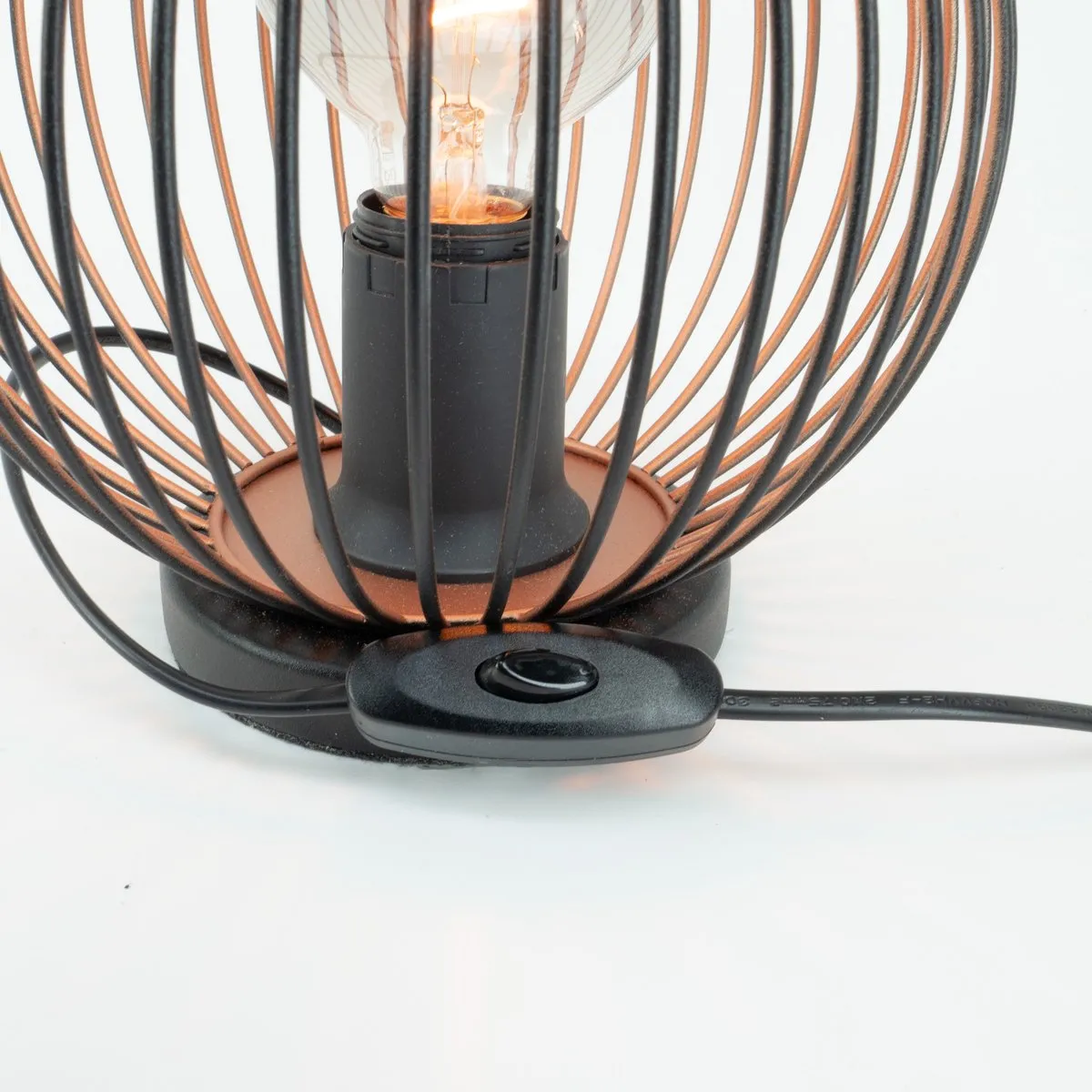 Eglo Almanzora Tafellamp E27 - Ø20cm - Zwart/Koper