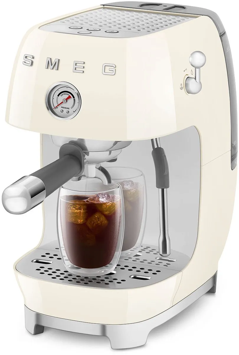 Smeg ECF03CREU Handmatige Espressomachine - Cold Brew - Crème
