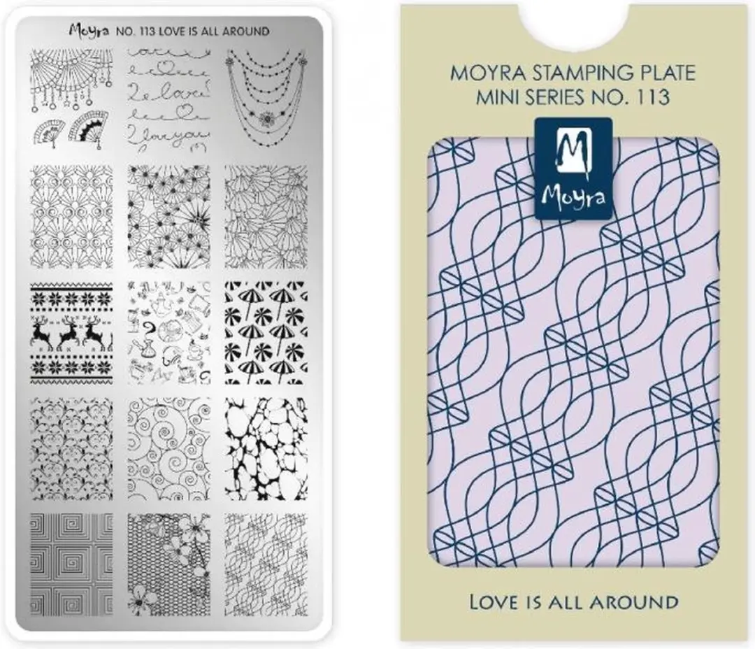 Moyra Mini Stamping Plate M113 Love Is All Around