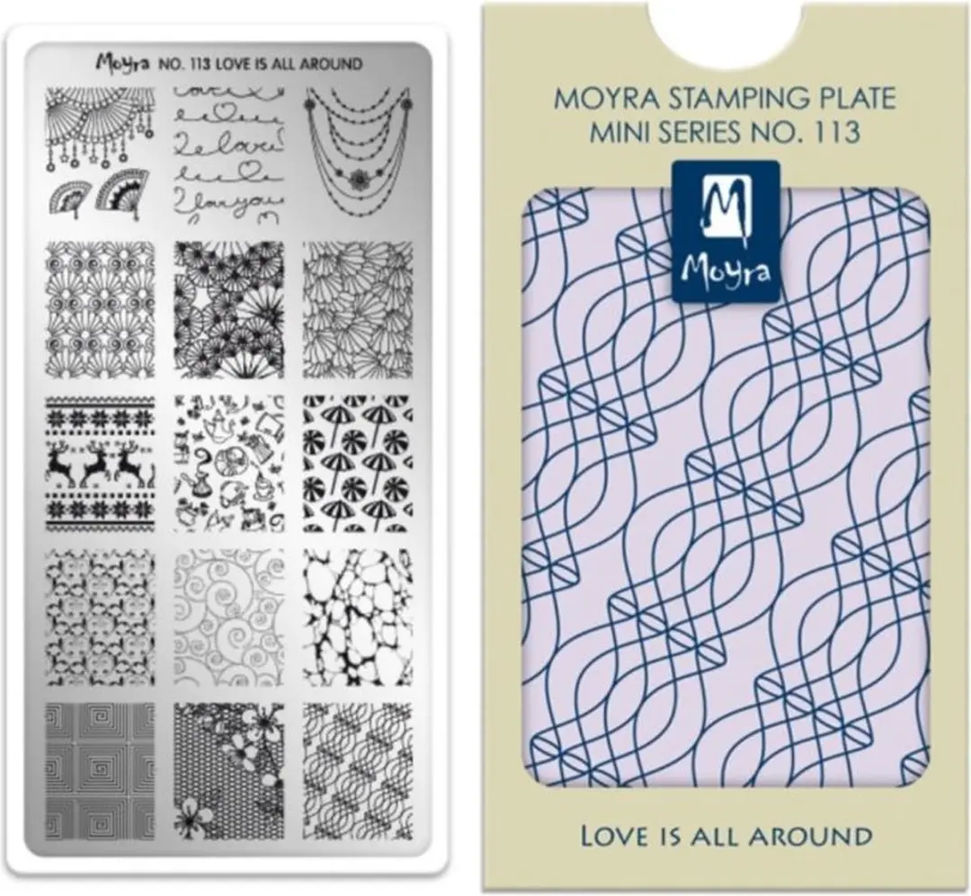 Moyra Mini Stamping Plate M113 Love Is All Around