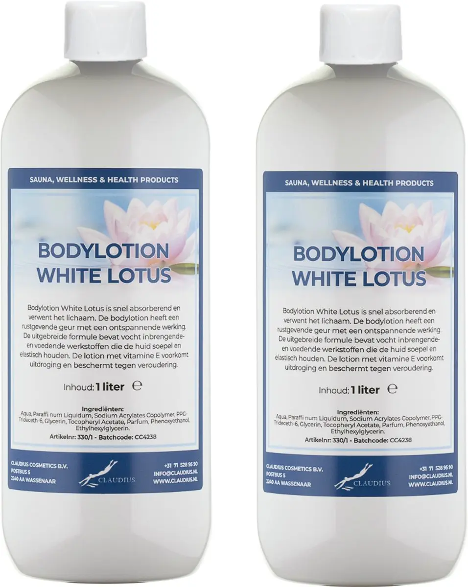 Splashbox Cosmetics Bodylotion White Lotus 2 Liter - 2 Stuks
