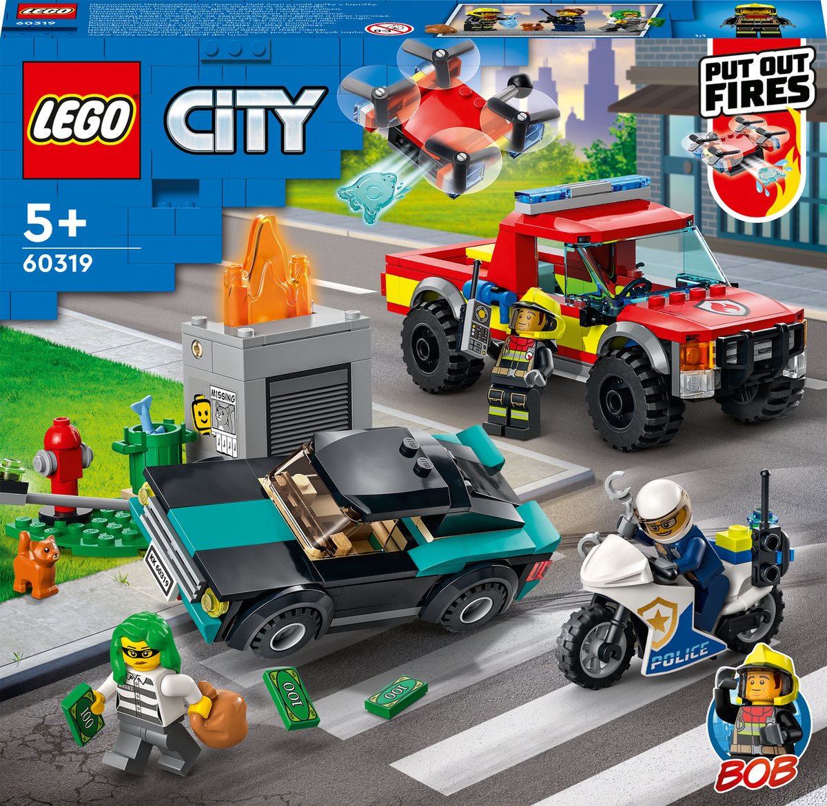 LEGO City Brandweer & Politie Achtervolging - 60319