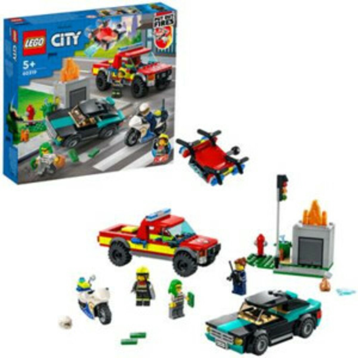 LEGO City Brandweer & Politie Achtervolging - 60319