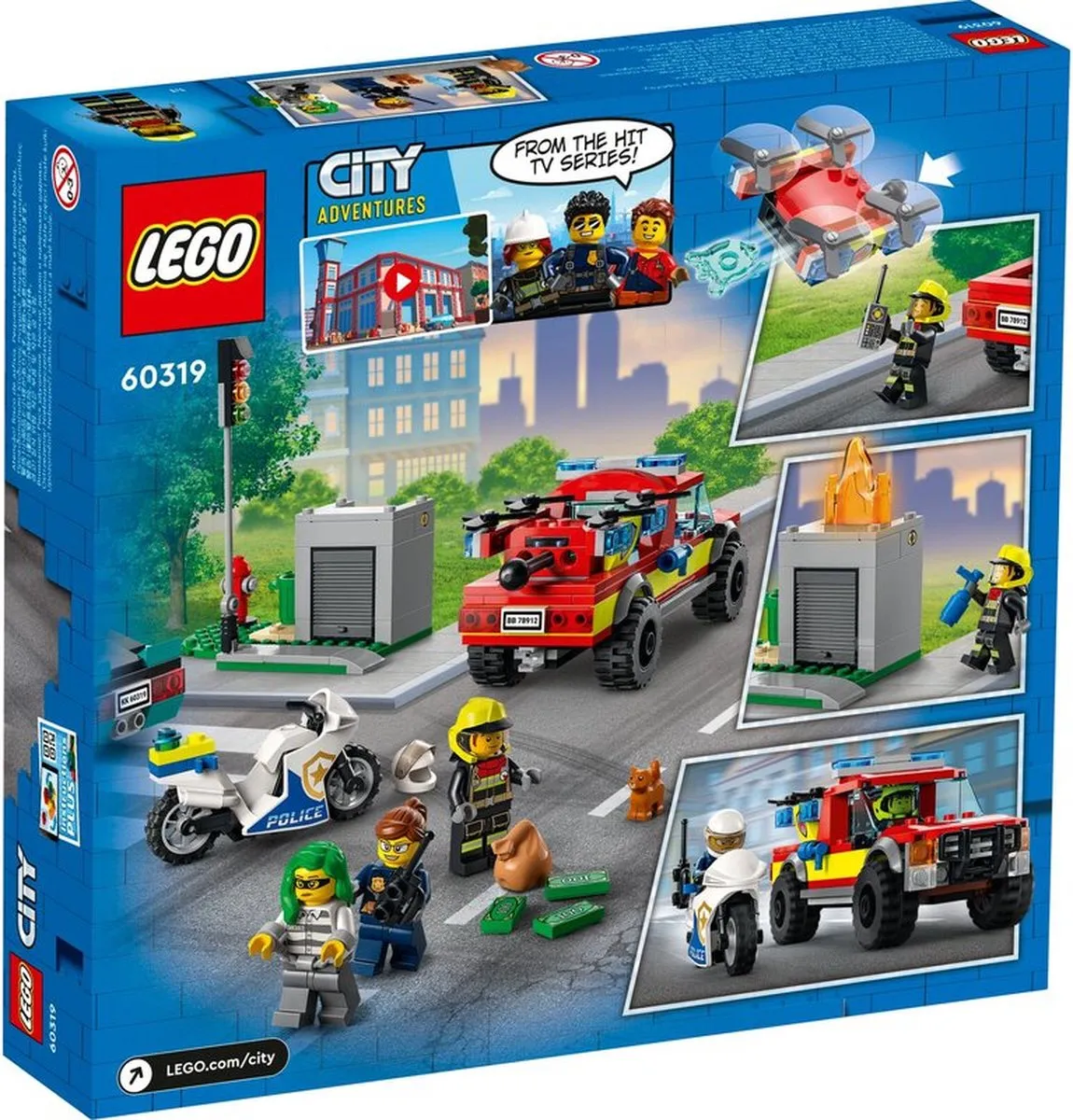 LEGO City Brandweer & Politie Achtervolging 60319 - 295 Stukken - afbeelding 4 van 6