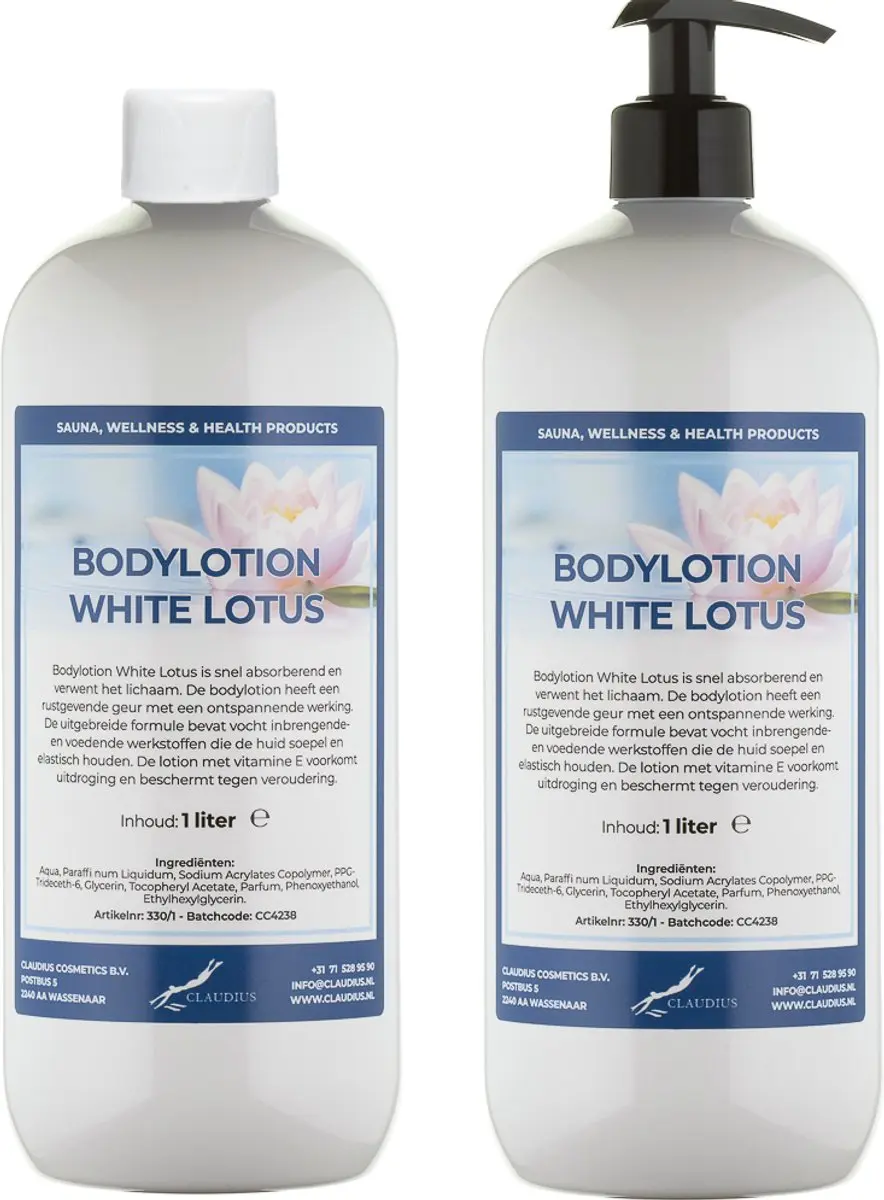 Splashbox Cosmetics Bodylotion White Lotus 2 Liter - 2 Stuks