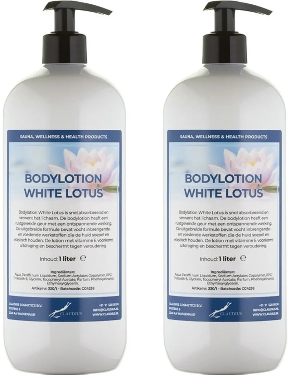 Splashbox Cosmetics Bodylotion White Lotus 2 Liter - 2 Stuks