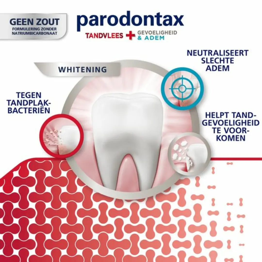 Parodontax Tandpasta Tandvlees+Gevoeligheid & Adem Whitening - 3x75ml
