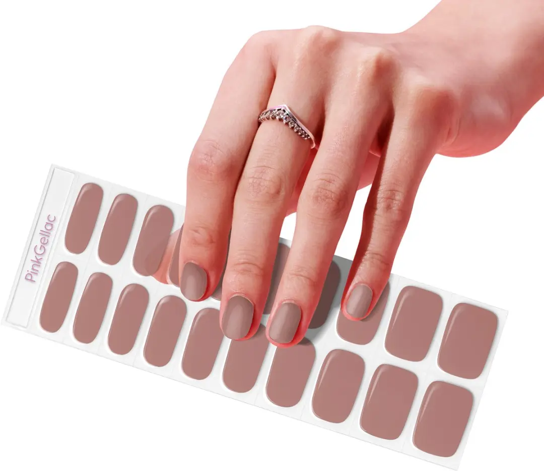 Pink Gellac UV Nagelstickers Earthy Brown 0033
