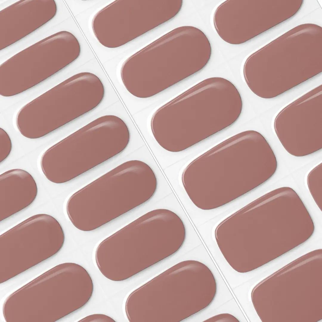 Pink Gellac UV Nagelstickers Earthy Brown 0033 - 20 Stuks