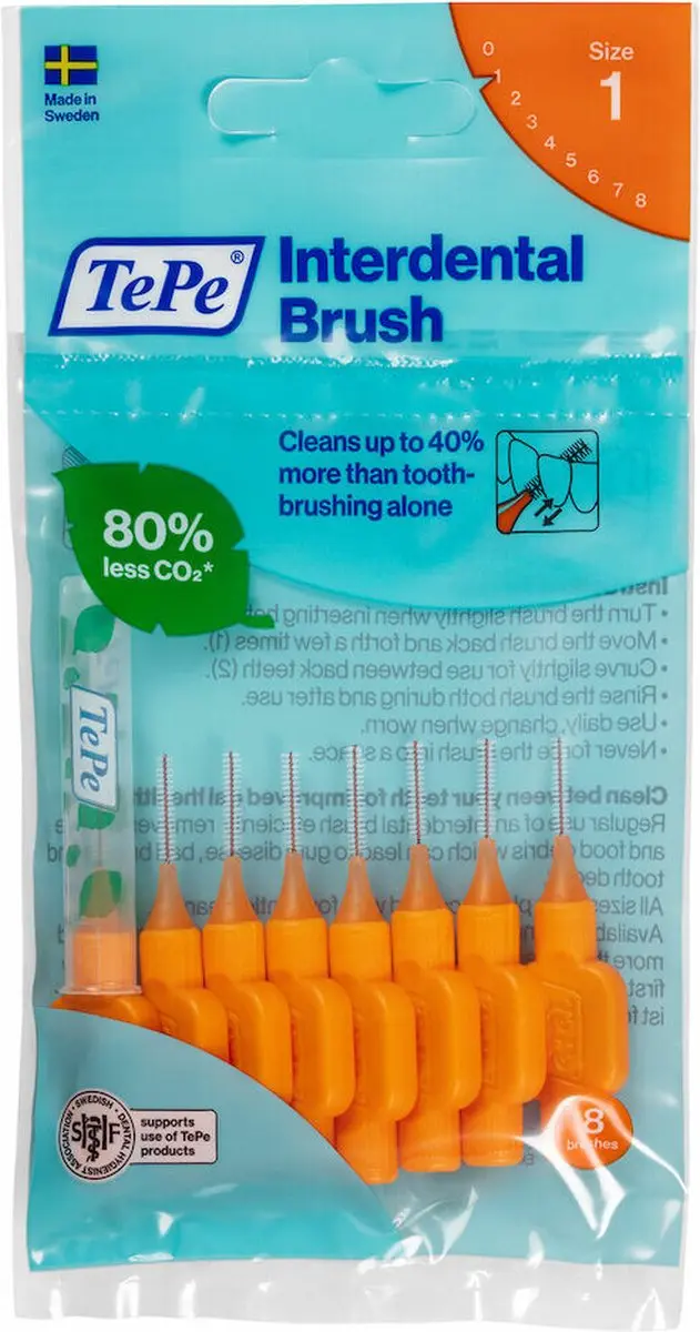 TePe Interdentale Ragers Original 0,45mm Oranje - 8 Stuks