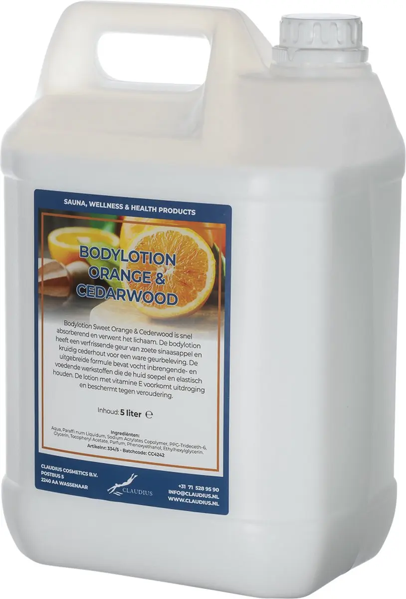 Splashbox Cosmetics Bodylotion Sweet Orange & Cedarwood 5L