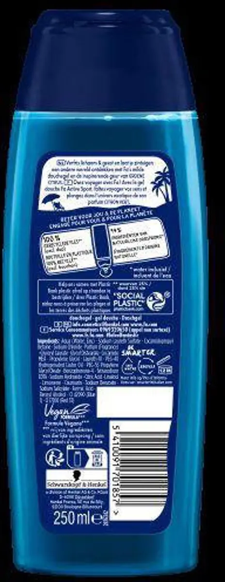 Fa Active Sport Douchegel 250ml - 6 Stuks