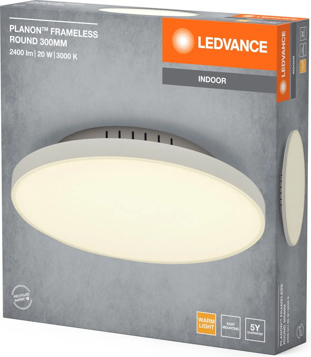 LEDVANCE Planon Frameless Round 19W - 300mm - Warm wit - afbeelding 5 van 6