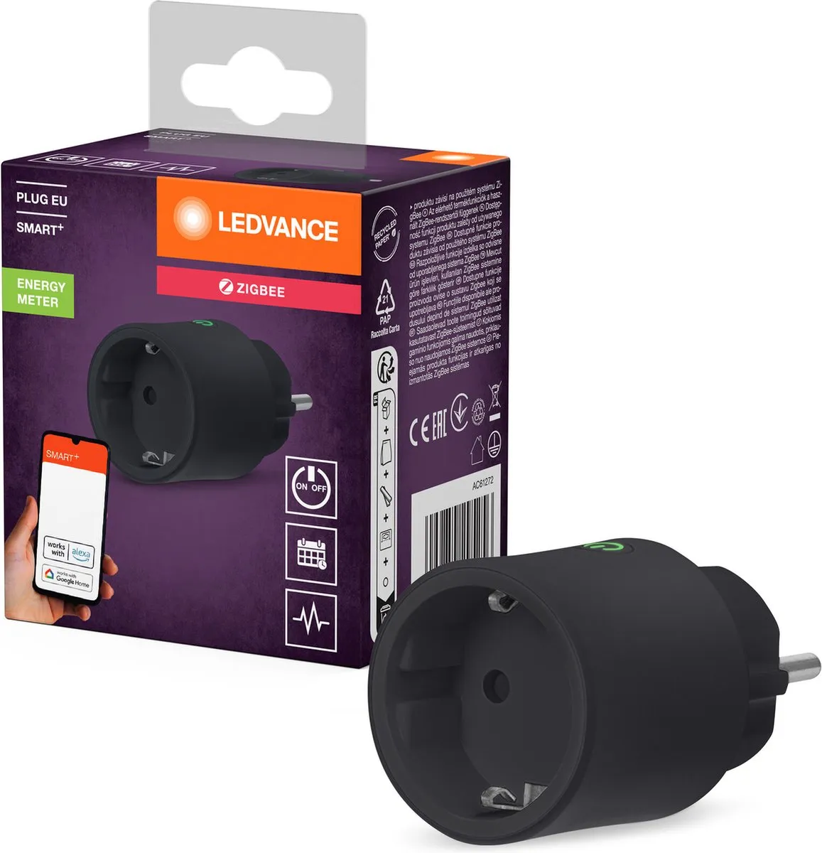 LEDVANCE SMART+ ZigBee Stopcontact Zwart - afbeelding 6 van 6