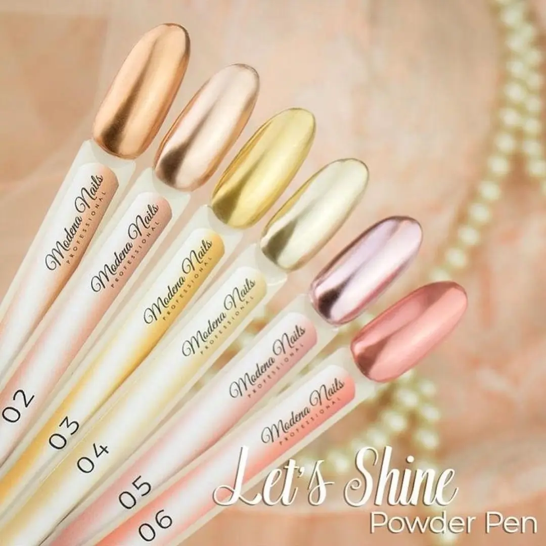 Modena Nails Let's Shine Powder Pen Goud - 3g